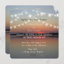 Convite de casamento romântico do lago personaliza