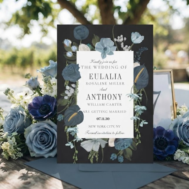Convite de Casamento Romântico Elegante (Criador carregado)