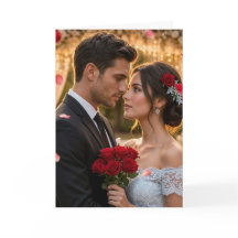 Convite de Casamento Romântico Elegante
