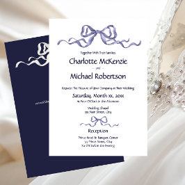 Convite de Casamento Romântico Elegante com Faixa 
