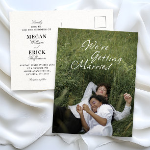 Convite de casamento romântico estético