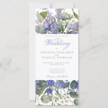 Convite de Casamento Romântico Eucalipto e Lavanda