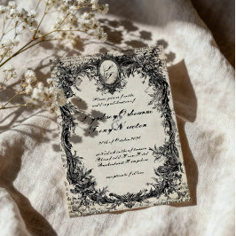 Convite de Casamento Romântico Gótico Sombrio