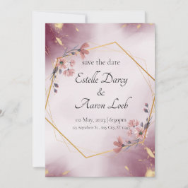 CONVITE DE CASAMENTO - ROSA DOURADO