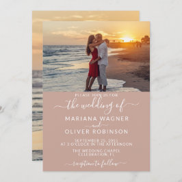 Convite de Casamento Rosa Fotografado