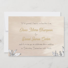 Convite de Casamento Rosa Pastel