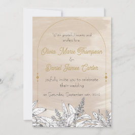 Convite de Casamento Rosa Pastel