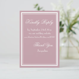 Convite de Casamento Rosa Po dusty com lindo Scrip