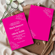 Convite de Casamento Rosa | Romântica Floral Weddi