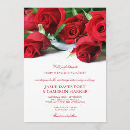 Convite de casamento Rosa vermelha