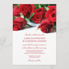 Convite de casamento Rosa vermelha
