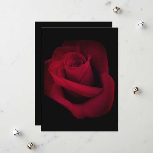 Convite de Casamento Rosa Vermelha, Salve a data (Frente/Verso In Situ)
