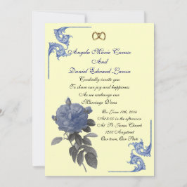 Convite de casamento rose vintage shabby chic