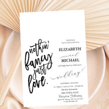 Convite de Casamento Roteiro Simples Minimalista