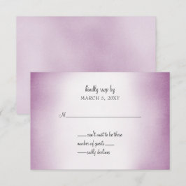 convite de casamento roxo ombre rsvp