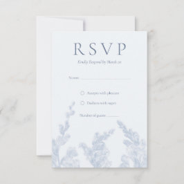 Convite de casamento RSVP Botânico Elegante