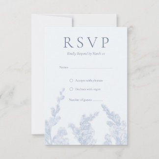 Convite de casamento RSVP Botânico Elegante