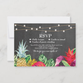 Convite de Casamento RSVP Cartões Aloha Tropical