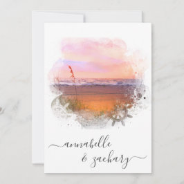 *~* CONVITE DE CASAMENTO + RSVP - QR Beach AR7