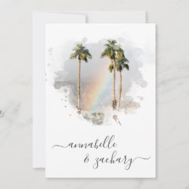 *~* CONVITE DE CASAMENTO + RSVP - QR TROPICAL AR11