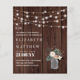 Convite de casamento Russo de Luzes Mason Jar