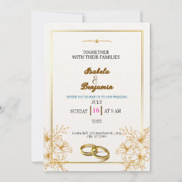 Convite de casamento Rustic Boho