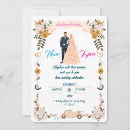Convite de casamento Rustic Boho