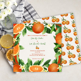 Convite De Casamento Rustic Orange Citrus Autumn