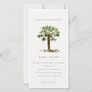 Convite de casamento Rustic Tropical Beach Palm Tr