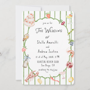 Convite de Casamento Rústico Aquarela Italiana
