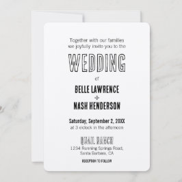 Convite de Casamento Rústico Boho Celeiro