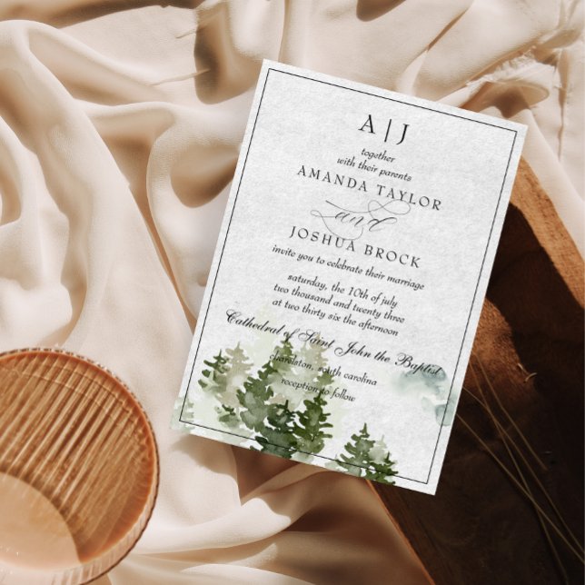 Convite de Casamento Rústico com Roteiro Clássico  (Criador carregado)