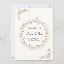 Convite de Casamento Rústico Elegante