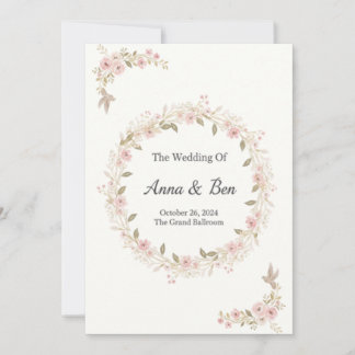 Convite de Casamento Rústico Elegante