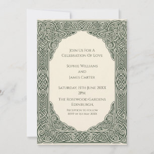 Convite de Casamento Sage Celtic