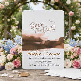 Convite de casamento Save the Date com Doodle Fofo