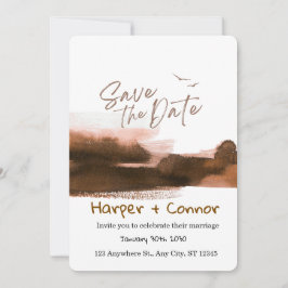 Convite de casamento Save the Date com Doodle Fofo