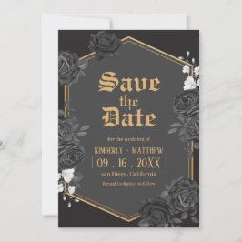 Convite de casamento Save The Date rosa damasco pr