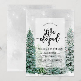 convite de casamento secreto de Natal no inverno