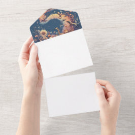 Convite de Casamento Sereia Fantasia | Tudo em Um