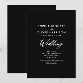 convite de casamento SIMPLE CLÁSSICO elegante pret
