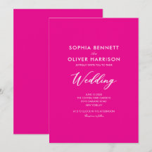 convite de casamento SIMPLE CLÁSSICO elegante rosa