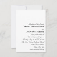 Convite de Casamento Simple Elegance 3x5