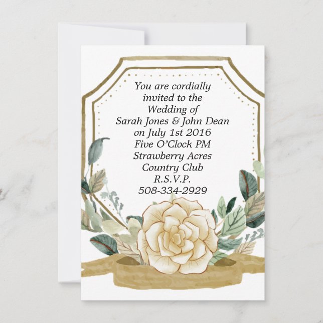 Convite de casamento simples (Frente)