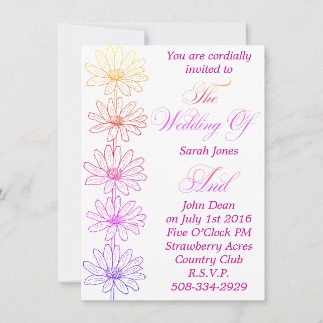 Convite de casamento simples (Frente)