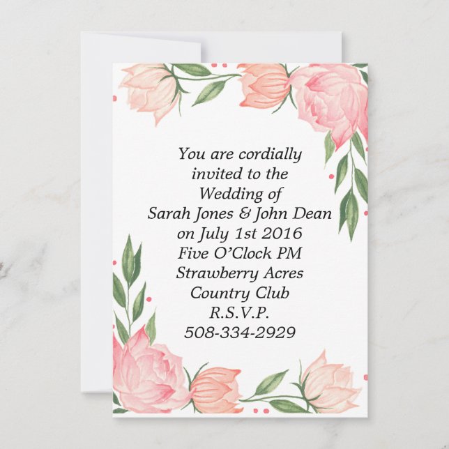 Convite de casamento simples (Frente)