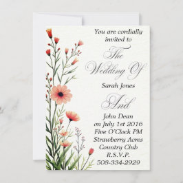 Convite de casamento simples