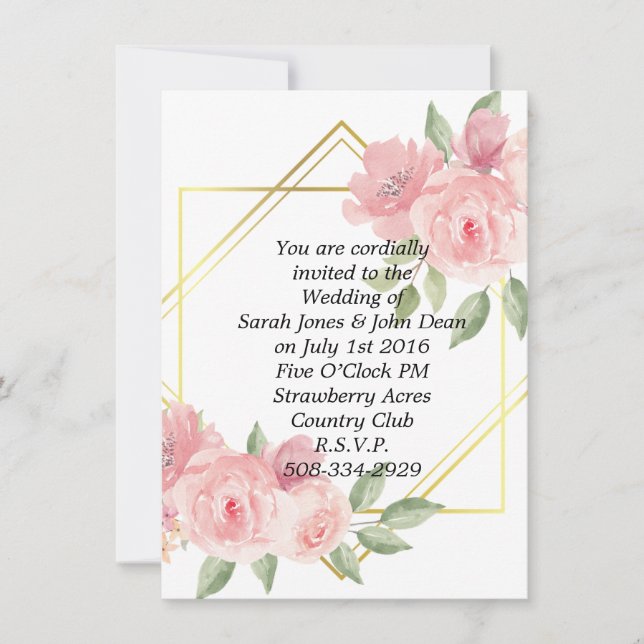 Convite de casamento simples (Frente)