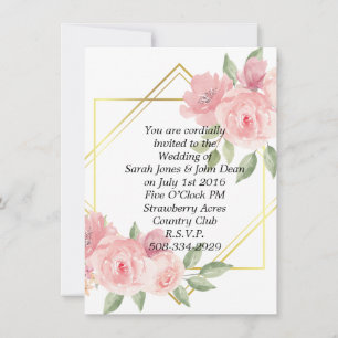 Convite de casamento simples