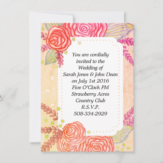 Convite de casamento simples (Frente)